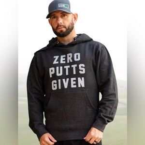 Independent Trading Co ‘Zero Putts Given’ Hoodie, Heathered Charcoal, LARGE